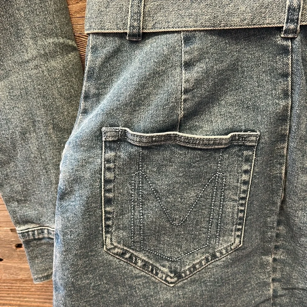 Show Me Your MuMu Outlaw Denim Dress in Tide Size XS NWT - Picture 10 of 14